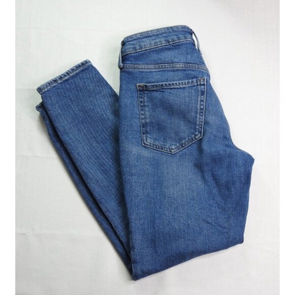 Old Navy Women’s Jeans Size 2 O.G. Straight Mid Rise Blue Stretch Denim Classic - Picture 1 of 8